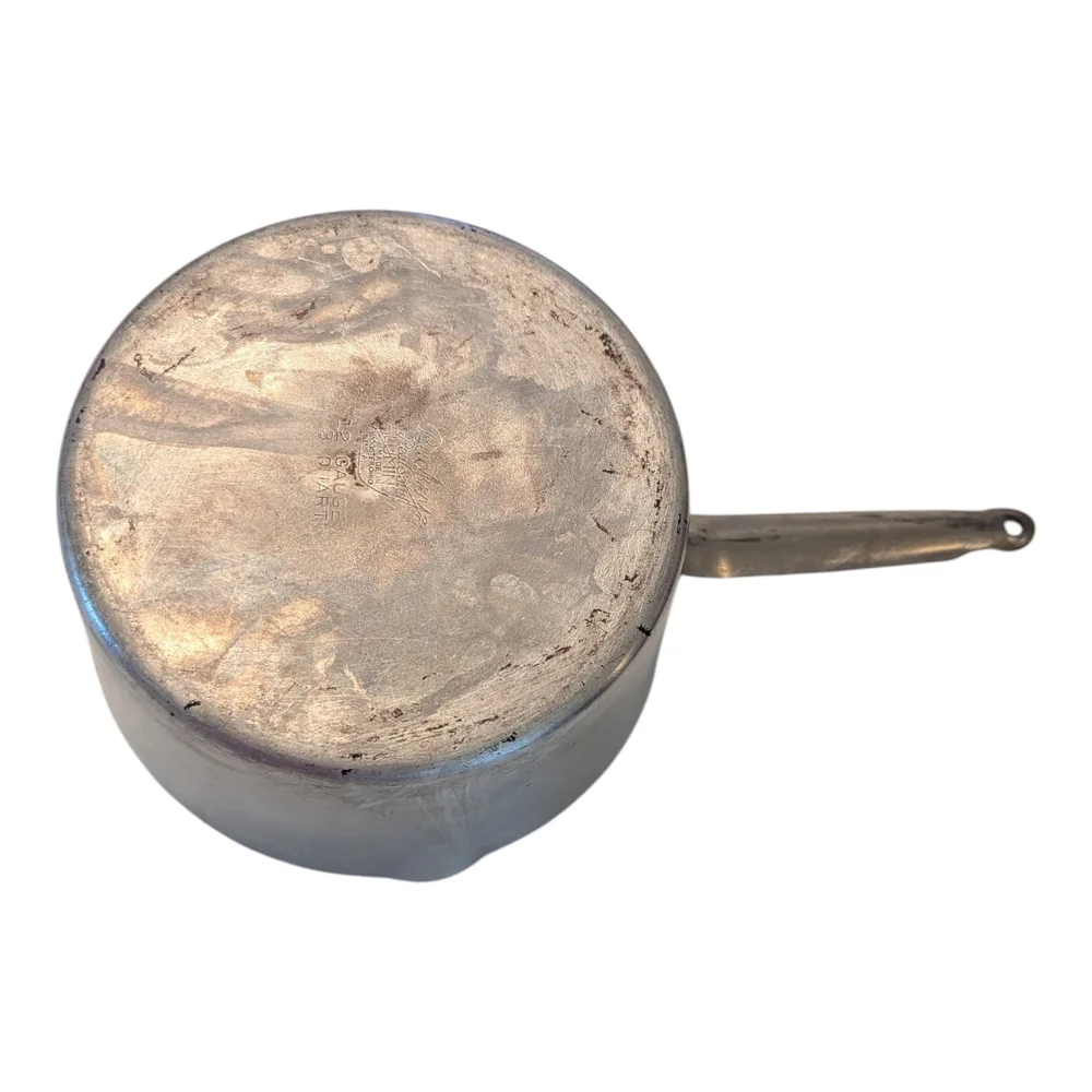40s-60s MCM Buckeye Real Solid Aluminum Wooster Ohio USA 12 Gauge 3 Qt Pour Pot